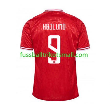 Fußballtrikots Dänemark Hojlund 9 EURO 2024 Kurzarm Heimtrikotsatz kaufen